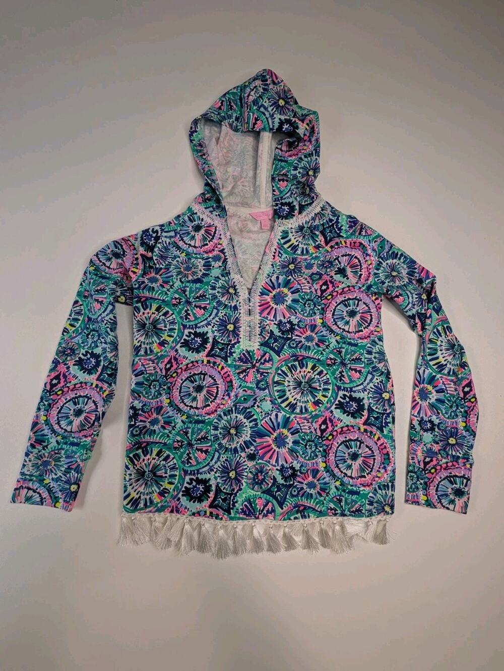 Lilly Pulitzer Harmon Popover Multicolor The Swim Hoodie Womens Small